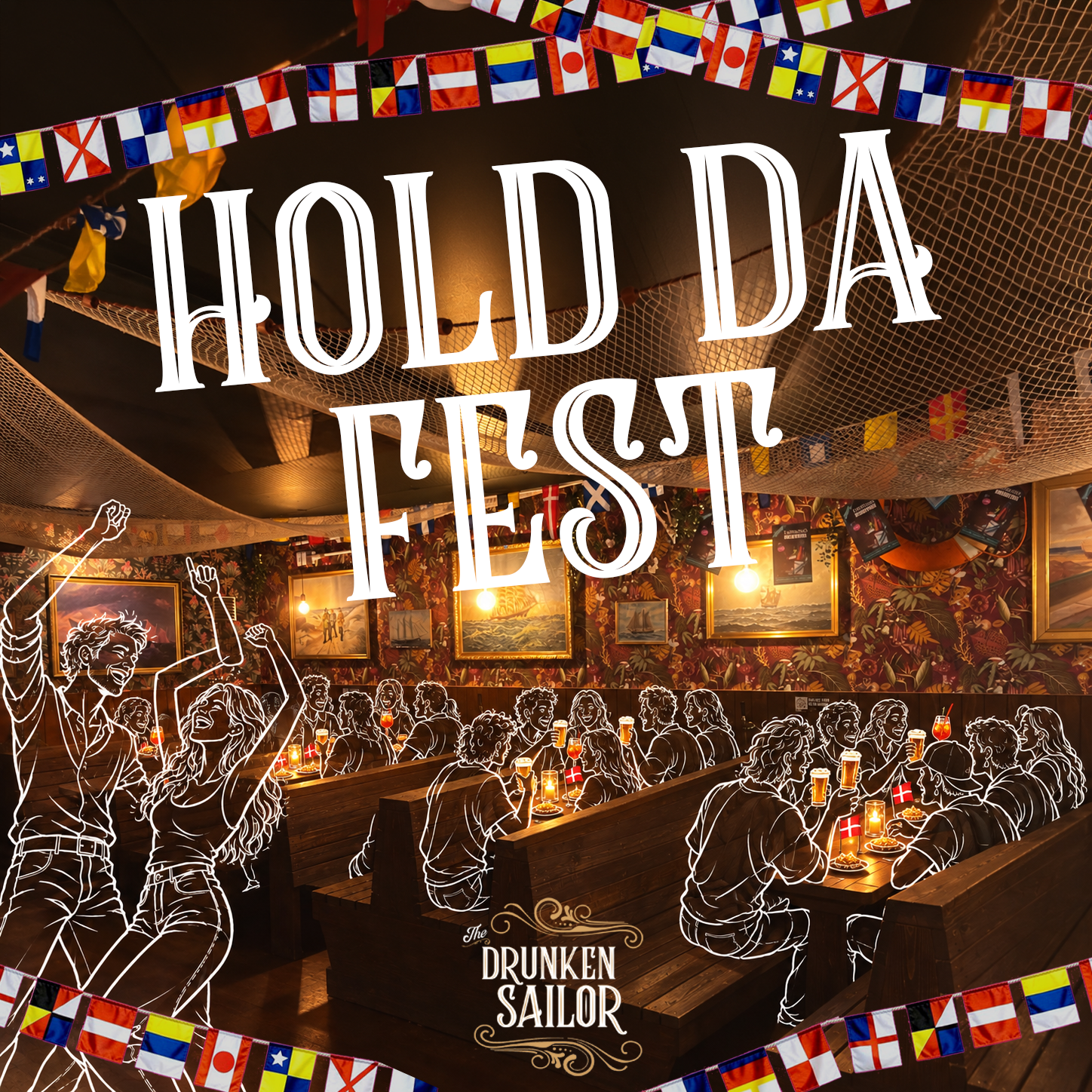Hold da fest på The Drunken Sailor